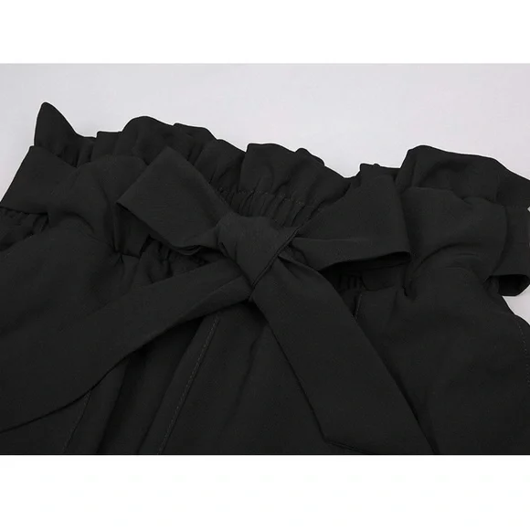 Women’s bow tie trousers waist band with pockets